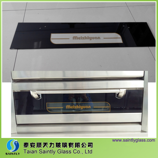 *5mm tempered glass panel for oven with silk printing